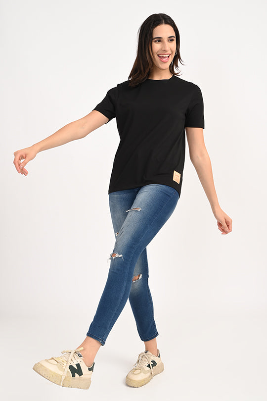 Air Cool-Anti Stain Black T-Shirt