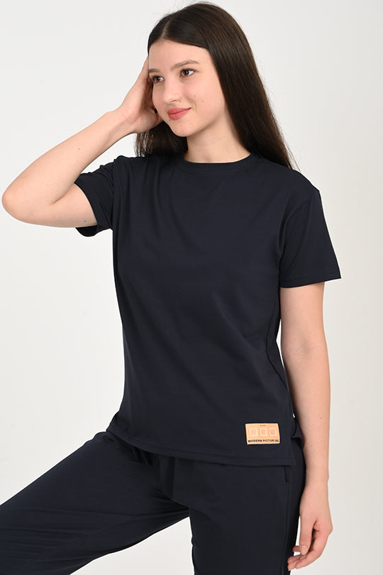 Anti Stain Cotton Navy Blue Pyjama Set