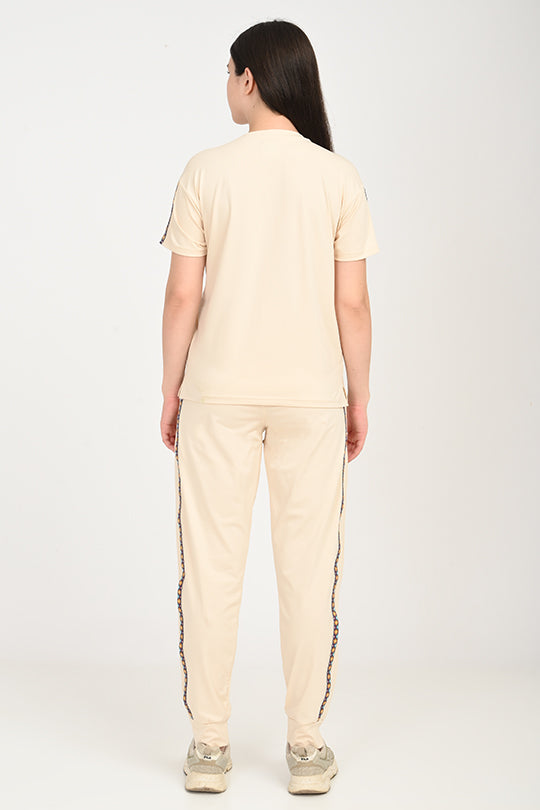 Anti Stain Cotton Beige Pyjama Set