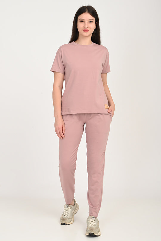 Anti Stain Cotton Dusky Rose Pyjama Set