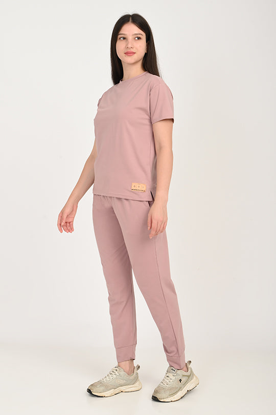 Anti Stain Cotton Dusky Rose Pyjama Set
