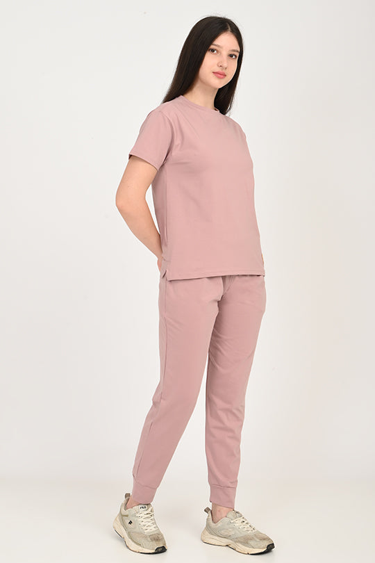 Anti Stain Cotton Dusky Rose Pyjama Set