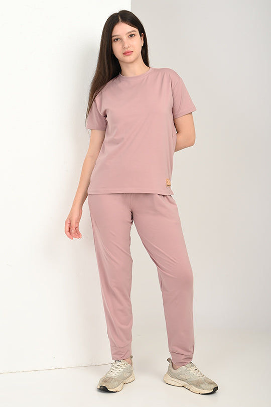 Anti Stain Cotton Dusky Rose Pyjama Set