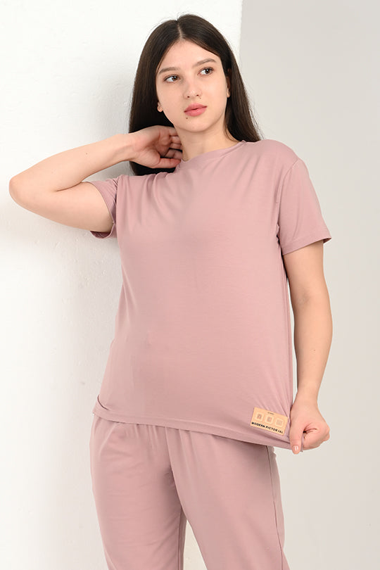 Anti Stain Cotton Dusky Rose Pyjama Set