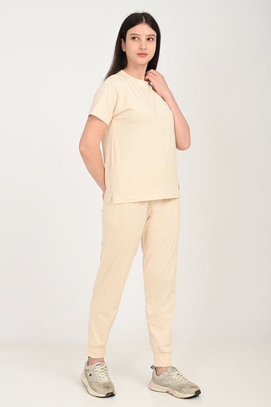 Anti Stain Cotton Cream Pyjama Set