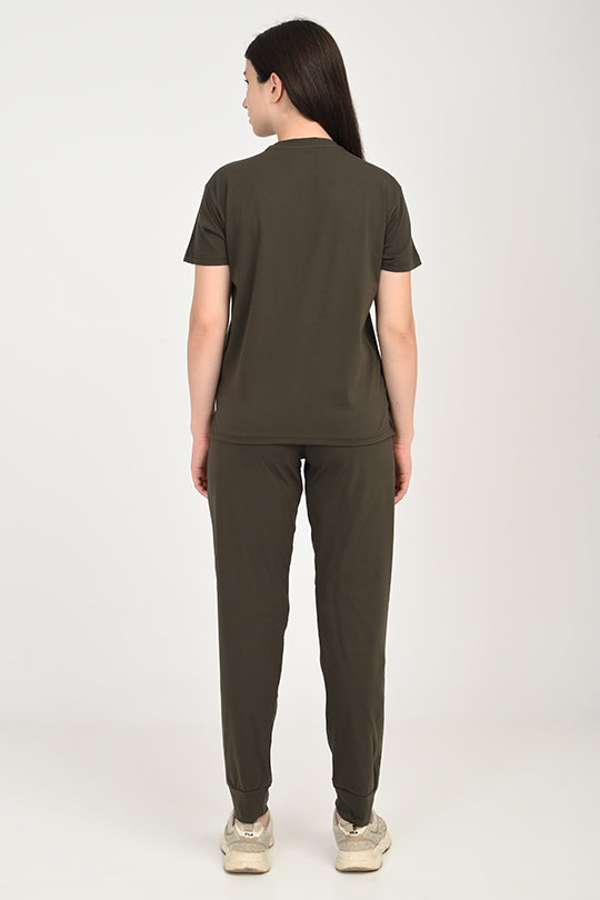 Anti Stain Cotton Olive Pyjama Set