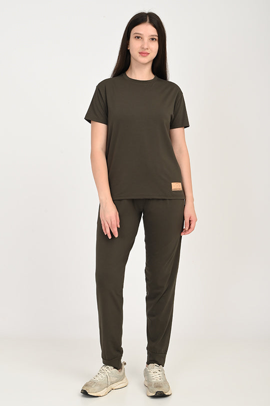Anti Stain Cotton Olive Pyjama Set