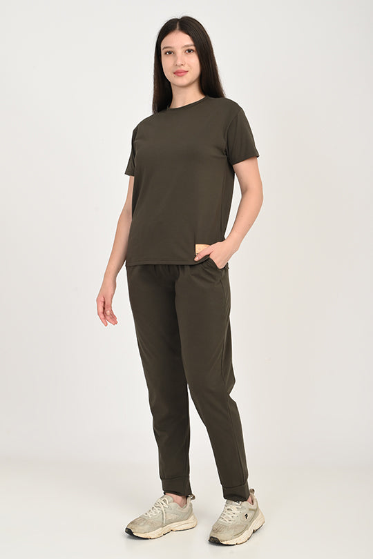 Anti Stain Cotton Olive Pyjama Set