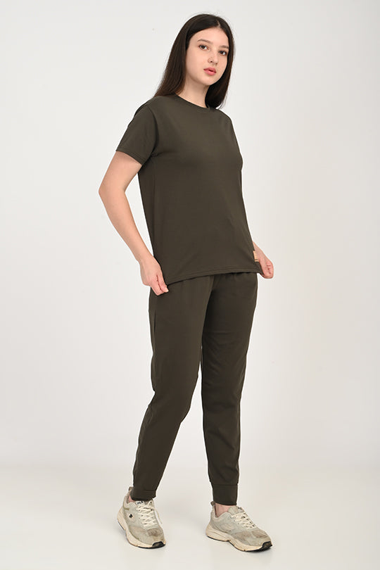 Anti Stain Cotton Olive Pyjama Set