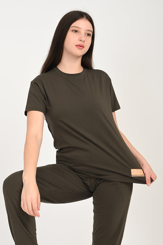 Anti Stain Cotton Olive Pyjama Set