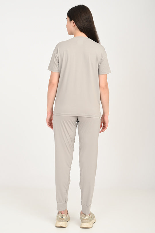 Anti Stain Cotton Grey Pyjama Set