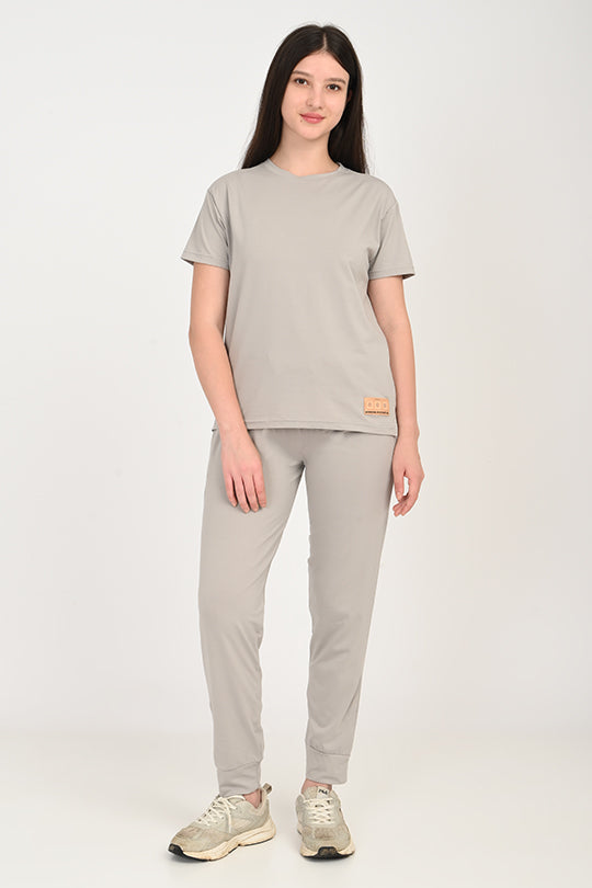 Anti Stain Cotton Grey Pyjama Set