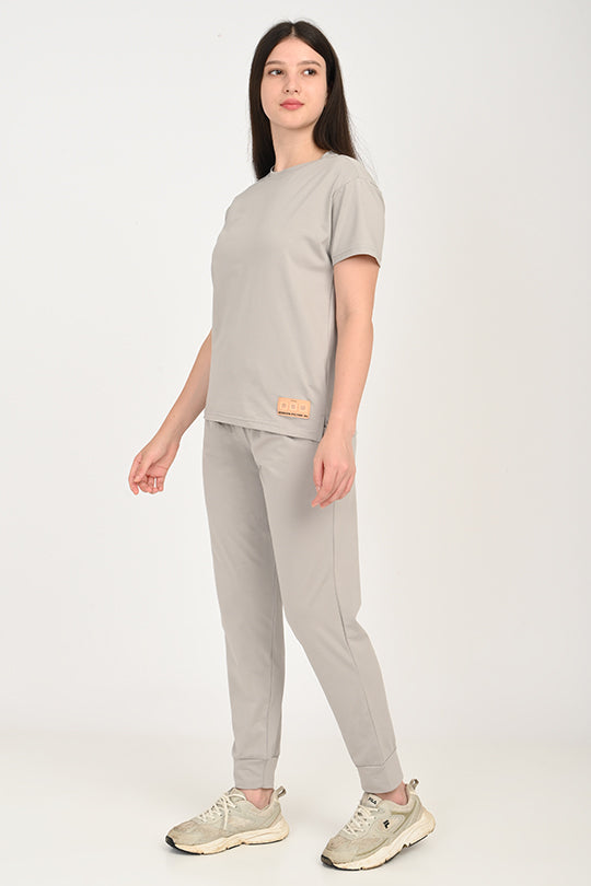 Anti Stain Cotton Grey Pyjama Set