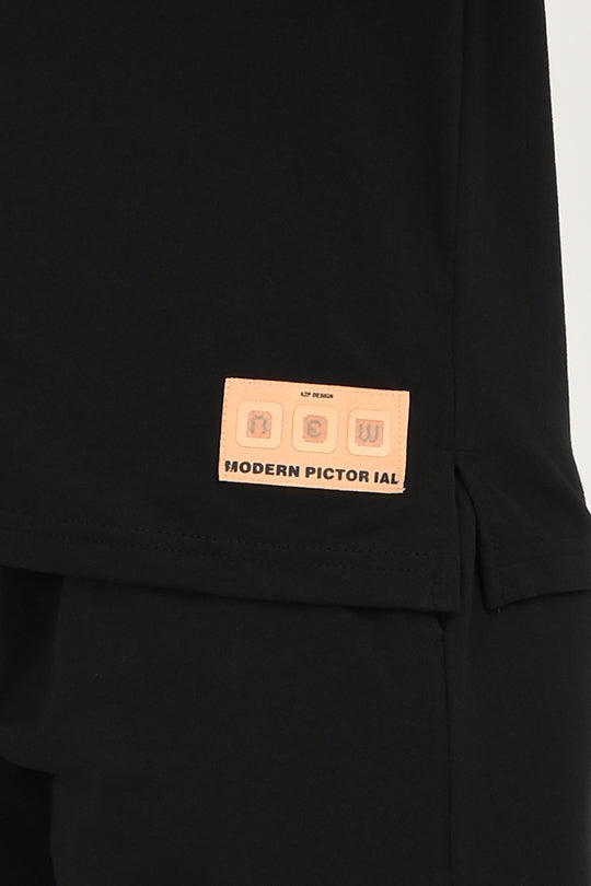 Anti Stain Cotton Black Pyjama Set