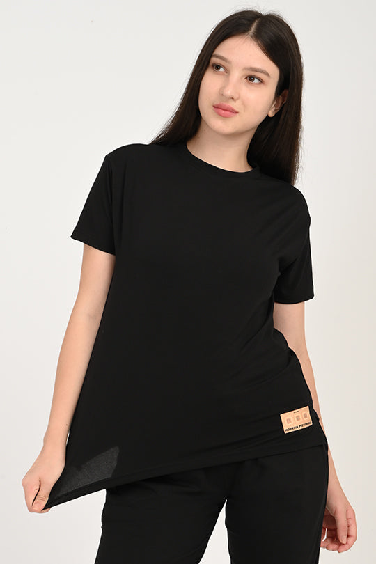 Anti Stain Cotton Black Pyjama Set