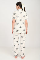 Anti Stain Cotton White Pyjama-V2 Set