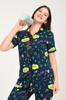 Anti Stain Cotton Dark Green Pyjama-V2 Set