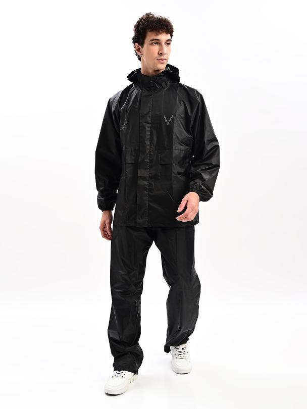Addaxplay Premium Waterproof Raincoat - Black