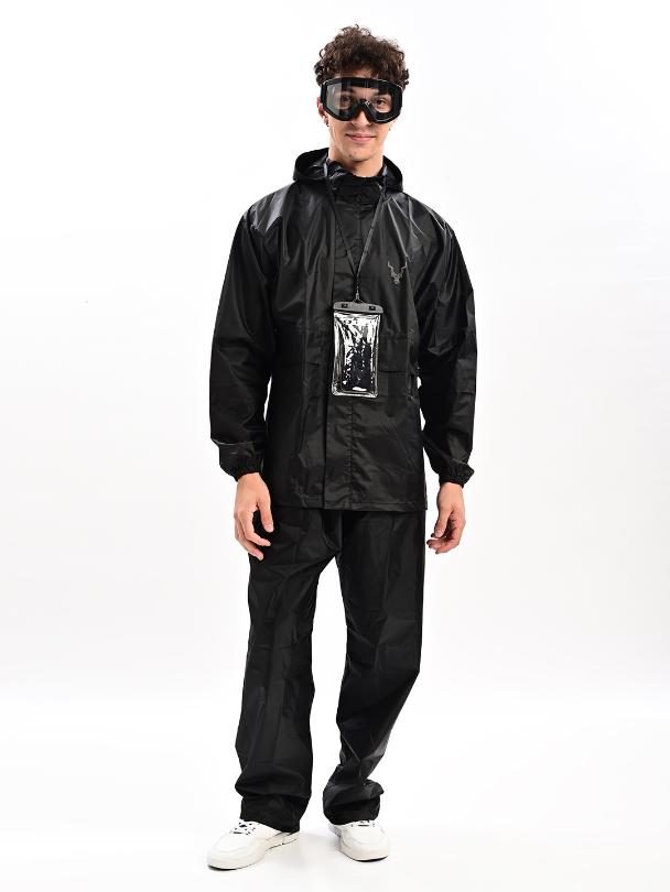 Addaxplay Premium Waterproof Raincoat - Black