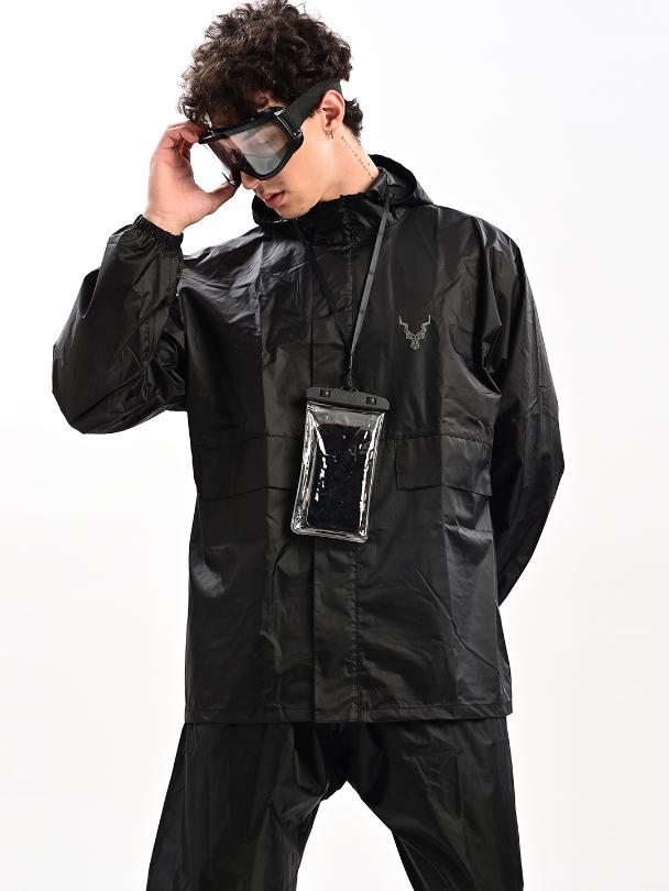 Addaxplay Premium Waterproof Raincoat - Black