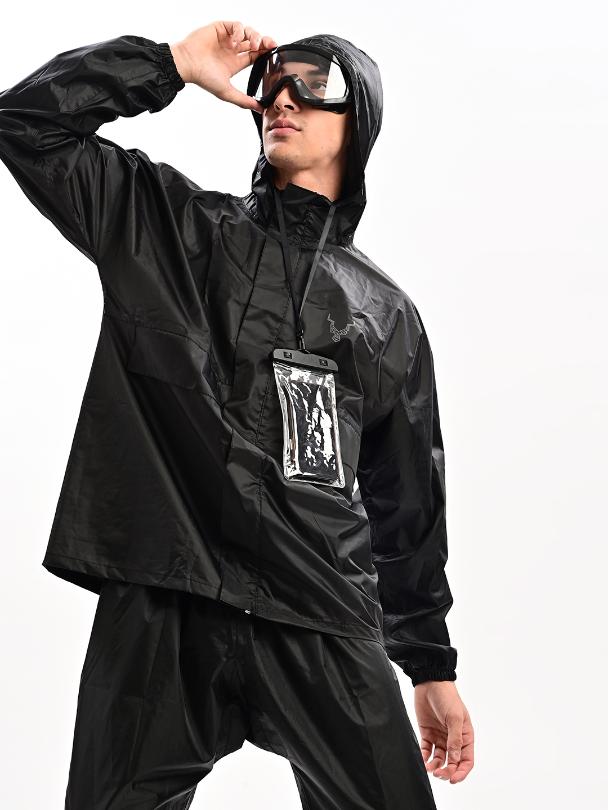 Addaxplay Premium Waterproof Raincoat - Black