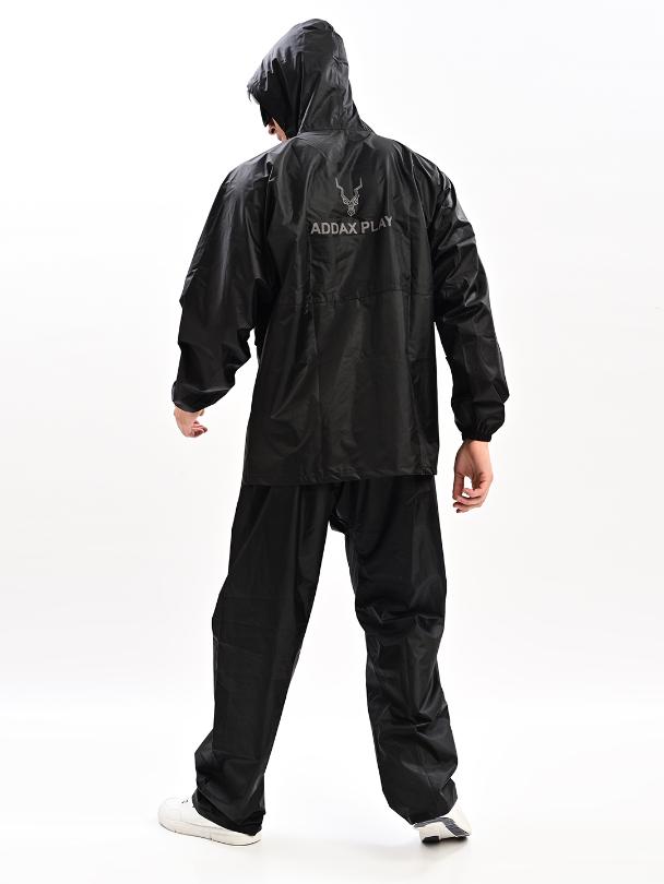 Addaxplay Premium Waterproof Raincoat - Black