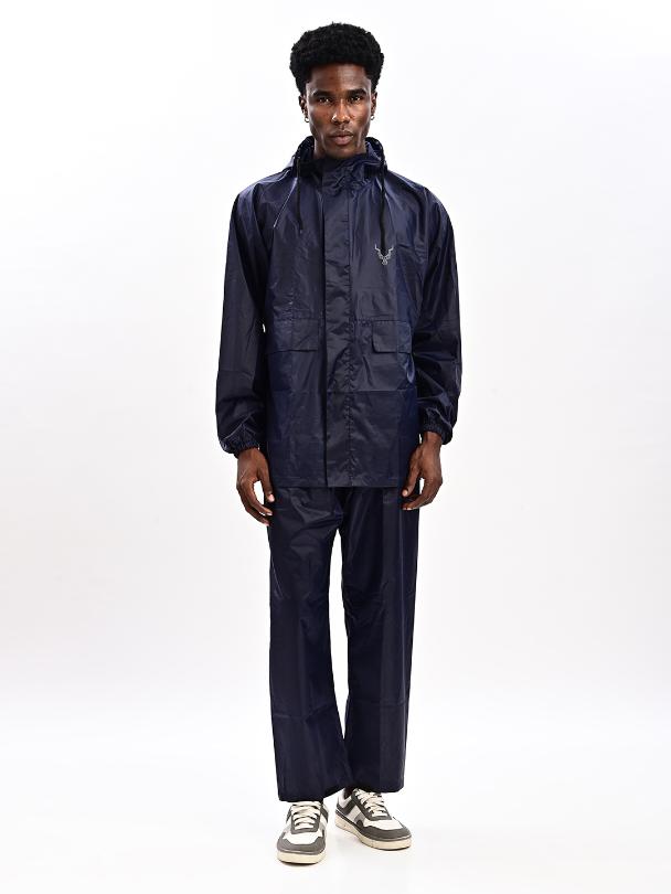 Addaxplay Premium Waterproof Raincoat - Navy