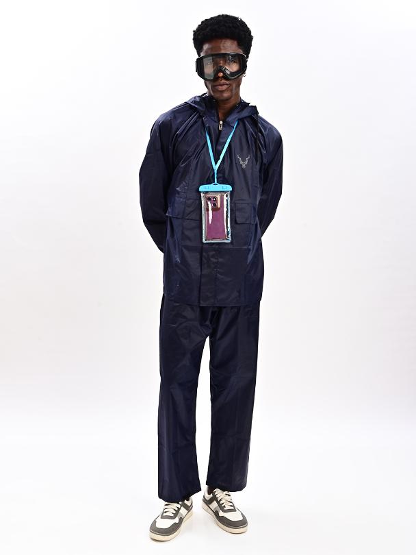 Addaxplay Premium Waterproof Raincoat - Navy