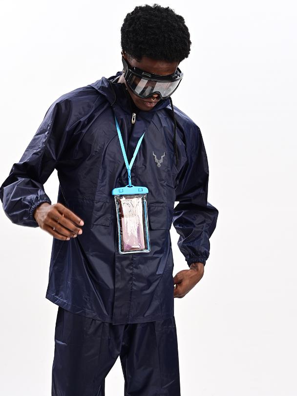 Addaxplay Premium Waterproof Raincoat - Navy