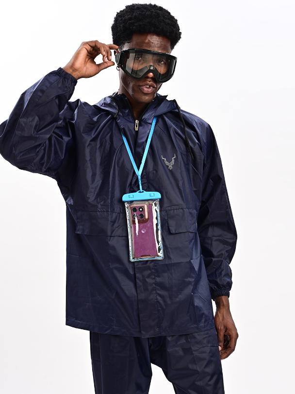 Addaxplay Premium Waterproof Raincoat - Navy