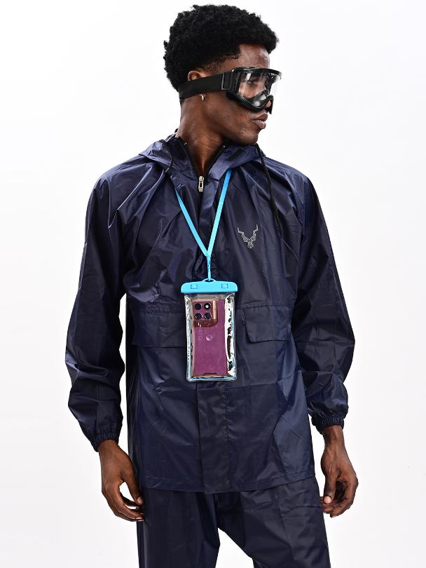 Addaxplay Premium Waterproof Raincoat - Navy