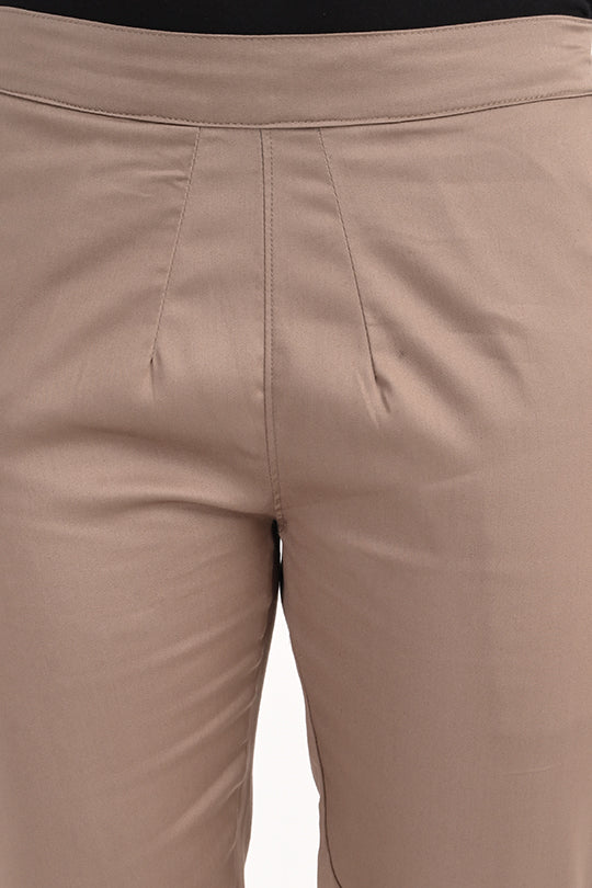 Stain Proof Rosy Brown Cotton Lycra Pant