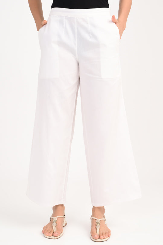 Anti Stain White Palazzo pant