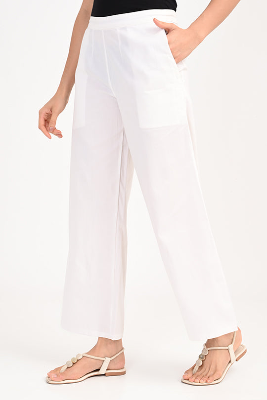 Anti Stain White Palazzo pant