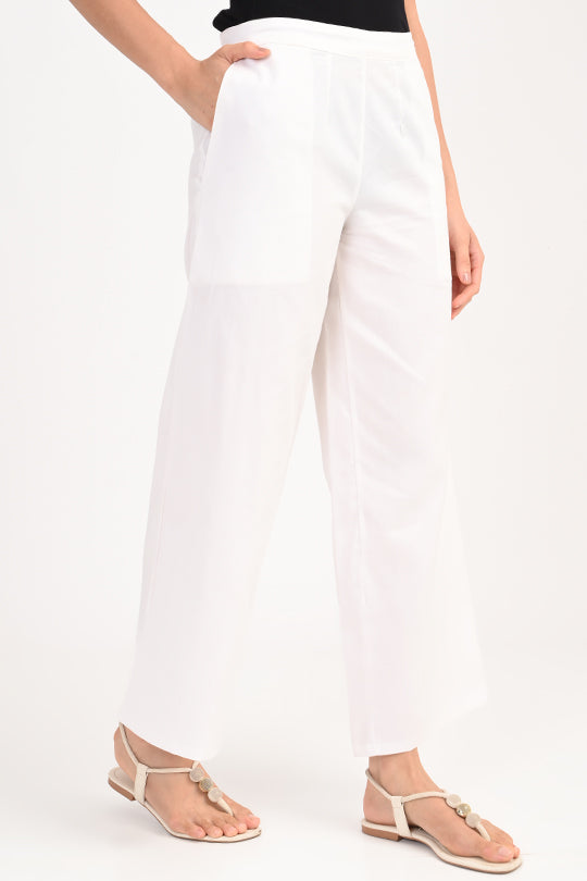 Anti Stain White Palazzo pant