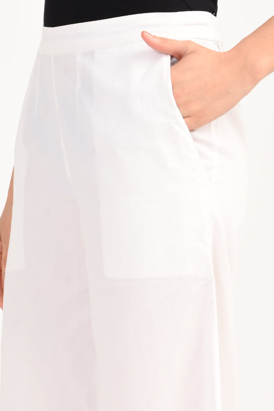 Anti Stain White Palazzo pant