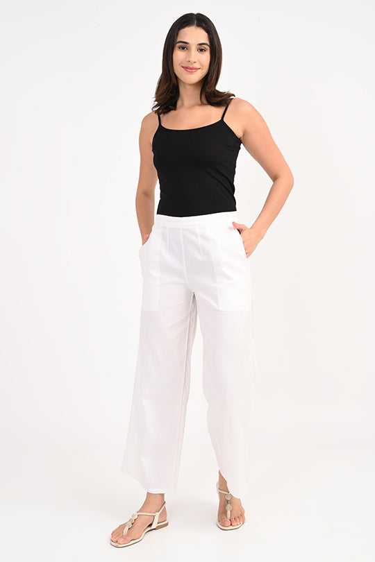 Anti Stain White Palazzo pant