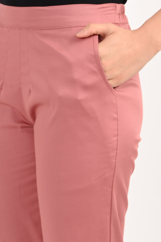 Stain Proof Turkish Pink Cotton Lycra Pant