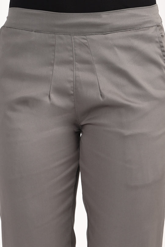 Stain Proof Dark Grey Cotton Lycra Pant