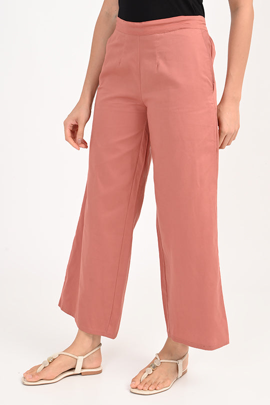 Anti Stain Dusky Rose Palazzo pant