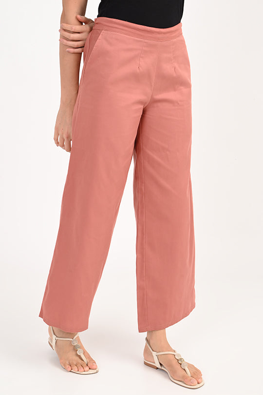 Anti Stain Dusky Rose Palazzo pant
