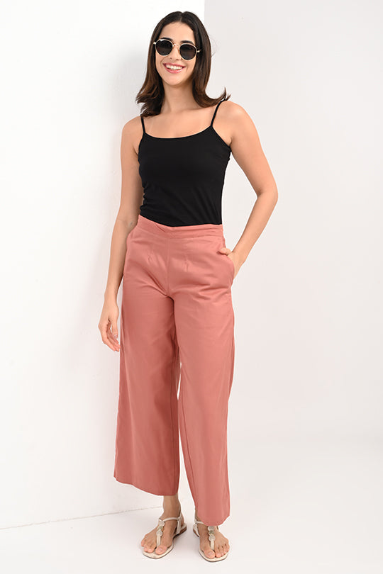 Anti Stain Dusky Rose Palazzo pant