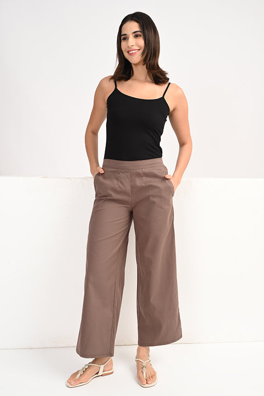 Anti Stain Brown Palazzo pant