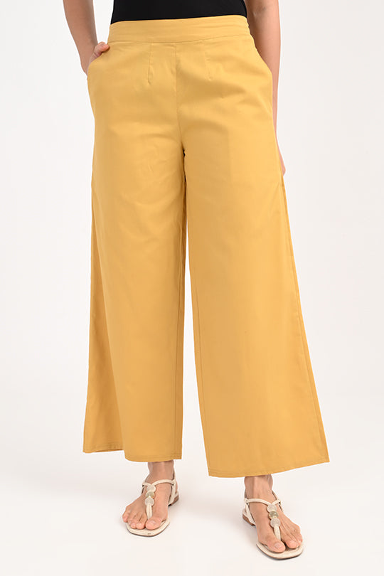 Anti Stain Yellow Palazzo pant