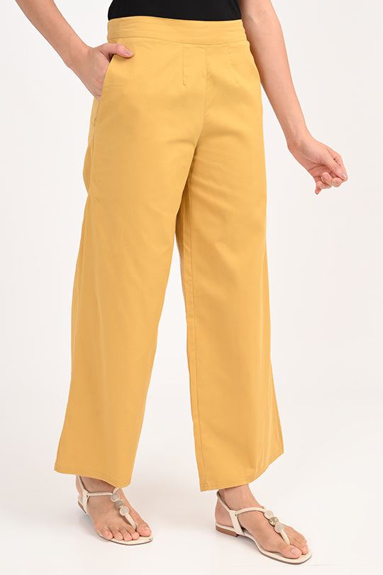 Anti Stain Yellow Palazzo pant