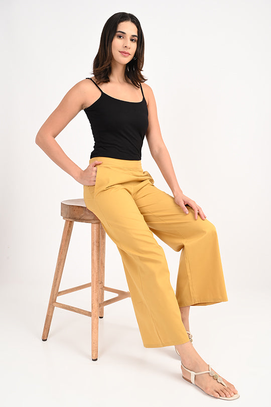 Anti Stain Yellow Palazzo pant