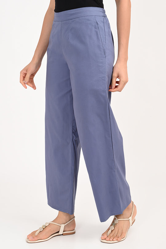 Anti Stain Indigo Blue Palazzo pant