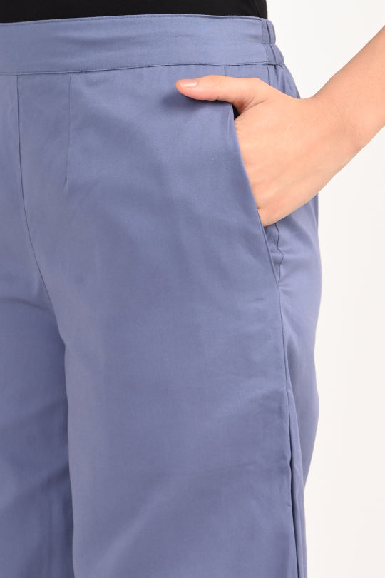 Anti Stain Indigo Blue Palazzo pant