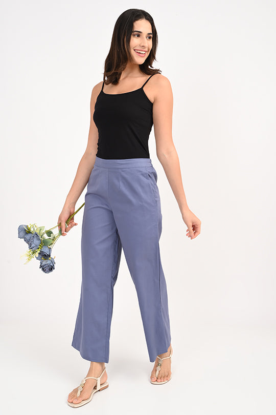 Anti Stain Indigo Blue Palazzo pant