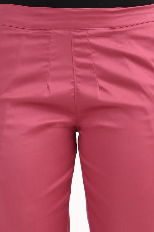 Stain Proof Dusky Rose Cotton Lycra Pant